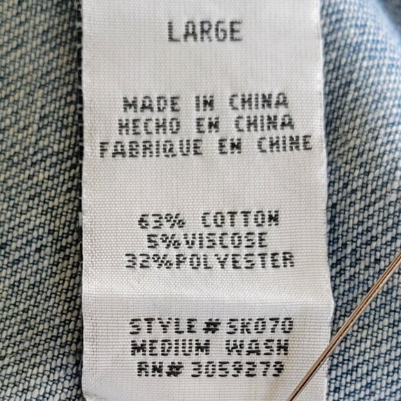 Altar’d State Monana Classic Full Zip Medium Wash Denim Mini Skirt Sz Large NEW - Picture 11 of 12